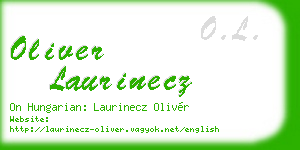 oliver laurinecz business card